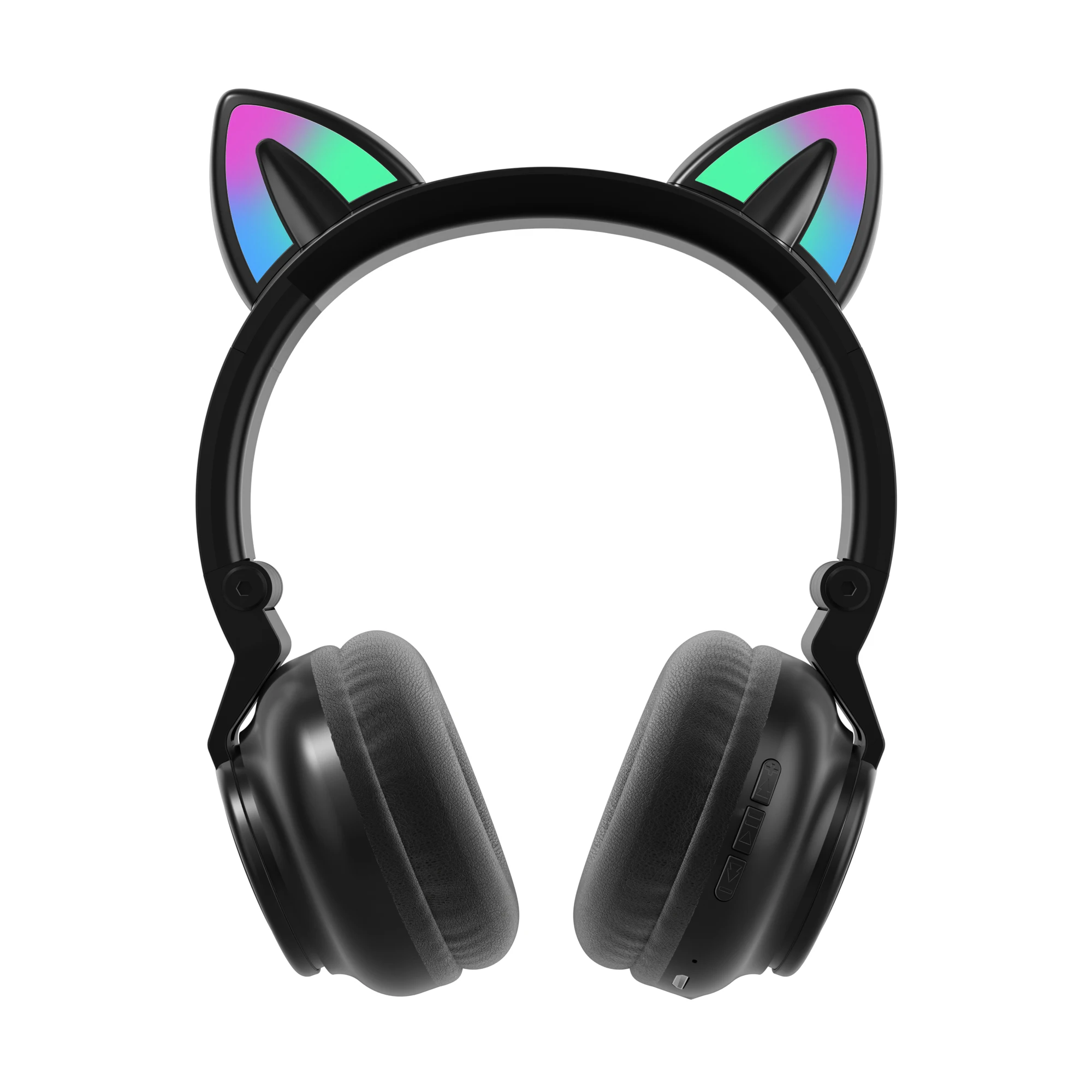 Black Wireless Unicorn Headphones with Microphone Support SD card
