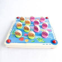 Детские игрушки два-в-одном, деревянные шахматы с памятью для рыбалки, развивающие игрушки для детей, милые Развивающие игрушки для детских игр