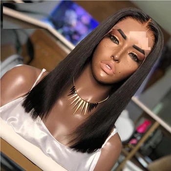 

Synthetic Wig Natual Black For Women Machine Weft Made Cosplay Glueless Long Straight Heat Resistant Fiber Daily Wig