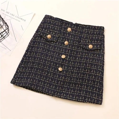 Новые осенние однотонные вельветовые юбки для школьниц детская одежда Подростковая юбка для малышей - Цвет: black
