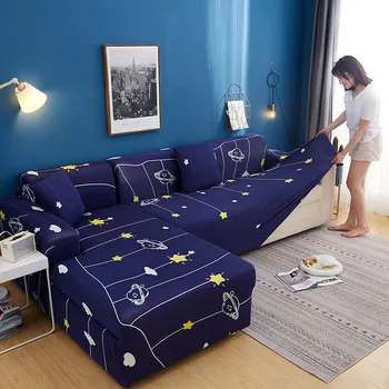 

Stretch Slipcovers Sectional Elastic Stretch Sofa Cover for Living Room Couch Cover L shape Armchair Cover Single/Two/Three seat