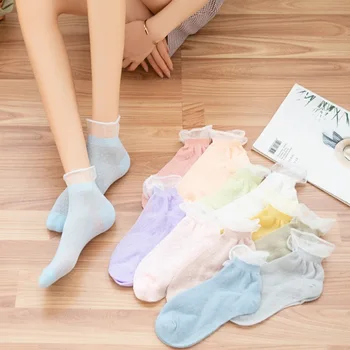 

5 pairs/ Socks Women Thin Socks Women Hollow Lace Stockings Fashion Tide Socks Cotton Breathable Socks