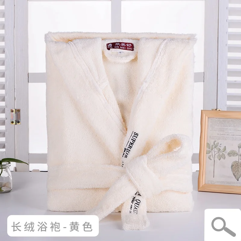 Мужской банный халат хлопок с капюшоном зимнее плотное теплое полотенце флис Ночная одежда для отеля спа мужской халат кимоно халат длинная ночная рубашка