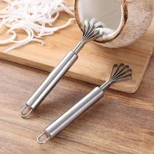 Multipurpose stainless Steel Vegetables Fruit Gadgets Coconut Meat Planer Grater Fish Scale Scraper Remover Brush Kitchen Tools