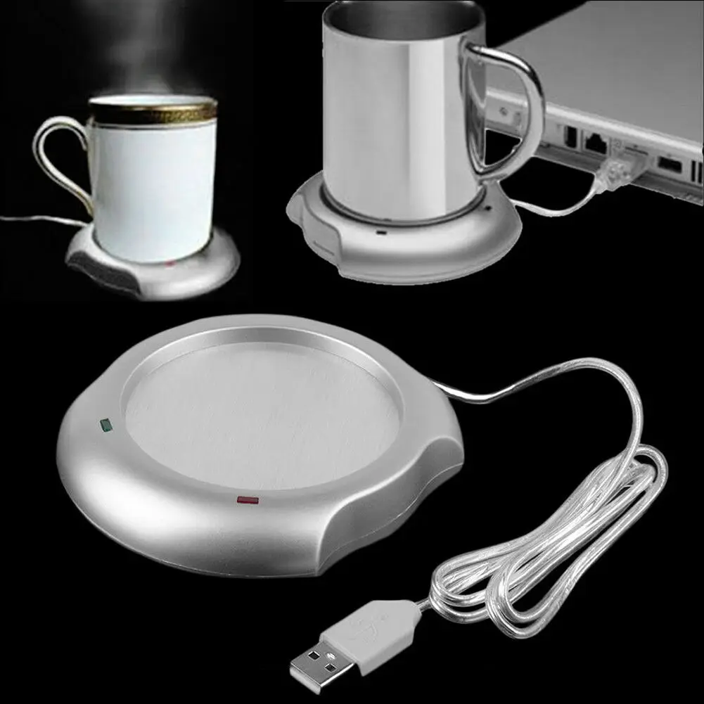 Портативный USB Источник питания чашка кружка устройство для подогрева чая кофе напитки молоко чашка подогреватель нагревательный коврик Подставка DC 5 В для домашнего офиса