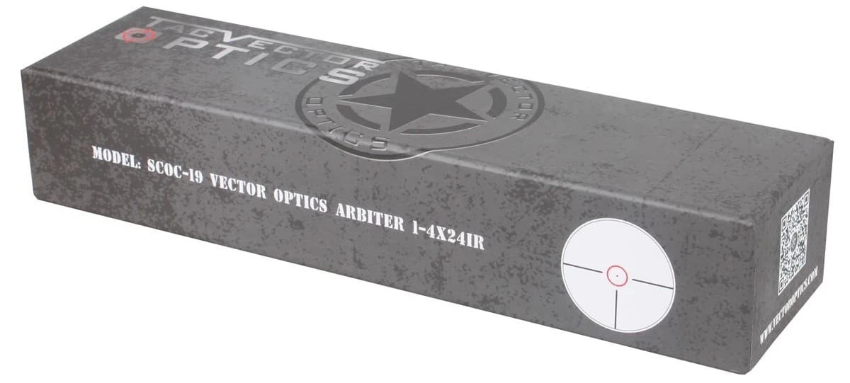 Vector Optics Arbiter 1-4x24 Hunting Riflescope Telescope Rifle Scope Center Red Dot Illumination w/ Mounts Tested.3006 AR15 AK