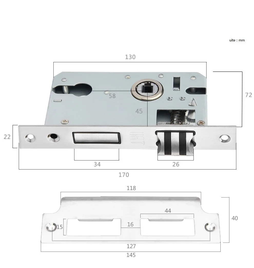 Aluminum alloy Door Lock Split lock door knobs for interior Door locks mute Anti-theft bedroom DOOR Lock for room door handles