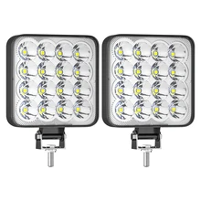 

2Pcs 48W Square Bright LED Spotlight Work Light Car SUV Truck Driving Fog Lamp for Car Repairing Camping Hiking Backpacking