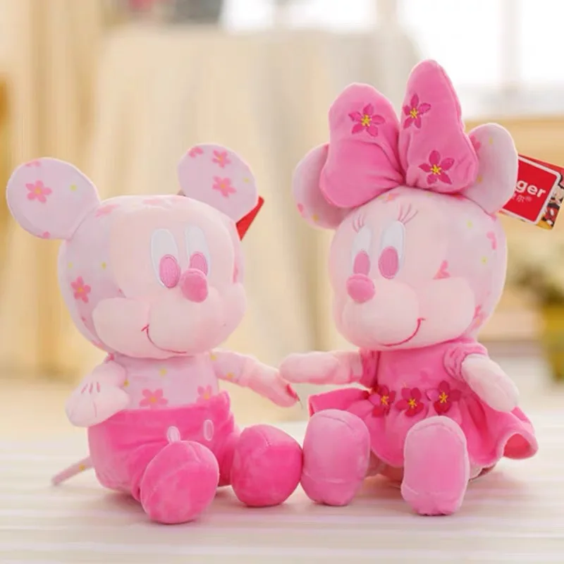 Симпатичная тема сакуры кимоно Микки Маус Минни плюшевые игрушки куклы Kawaii