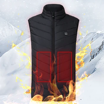 

Outdoor USB Infrared Heating Vest Jacket Winter Flexible Electric Thermal Clothing Waistcoat For Men Sports Hiking Fishing