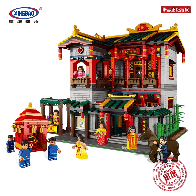 

Xingbao 01002 3267Pcs MOC Creative Series The Beautiful Tavern Set Educational Building Blocks Bricks Children Toys Model Gifts