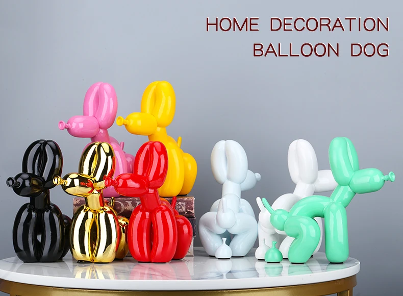 *Pooping Balloon** Dog Resin Pop Art Nordic* Figurine Decor Ornament Handmade XL