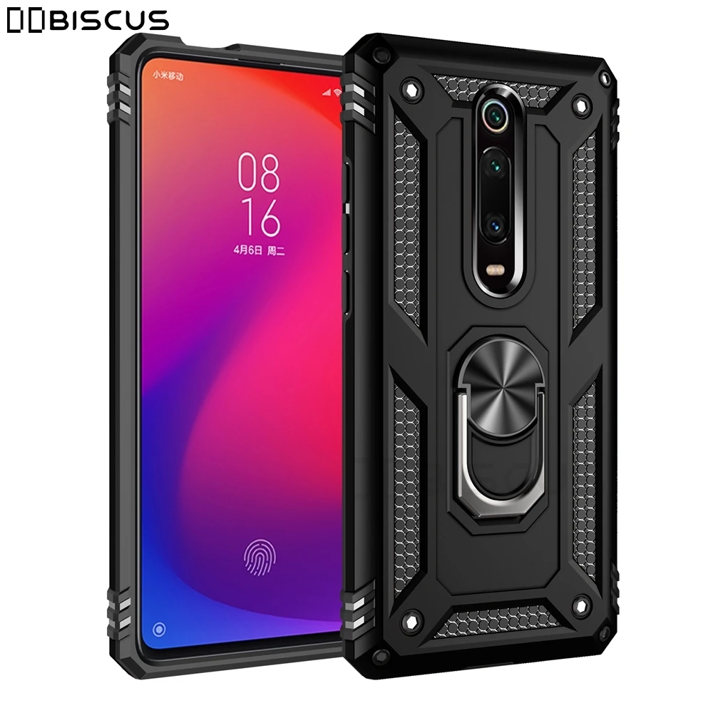 Luxury Armor Soft Shockproof Silicone Bumper Case with Metal Ring