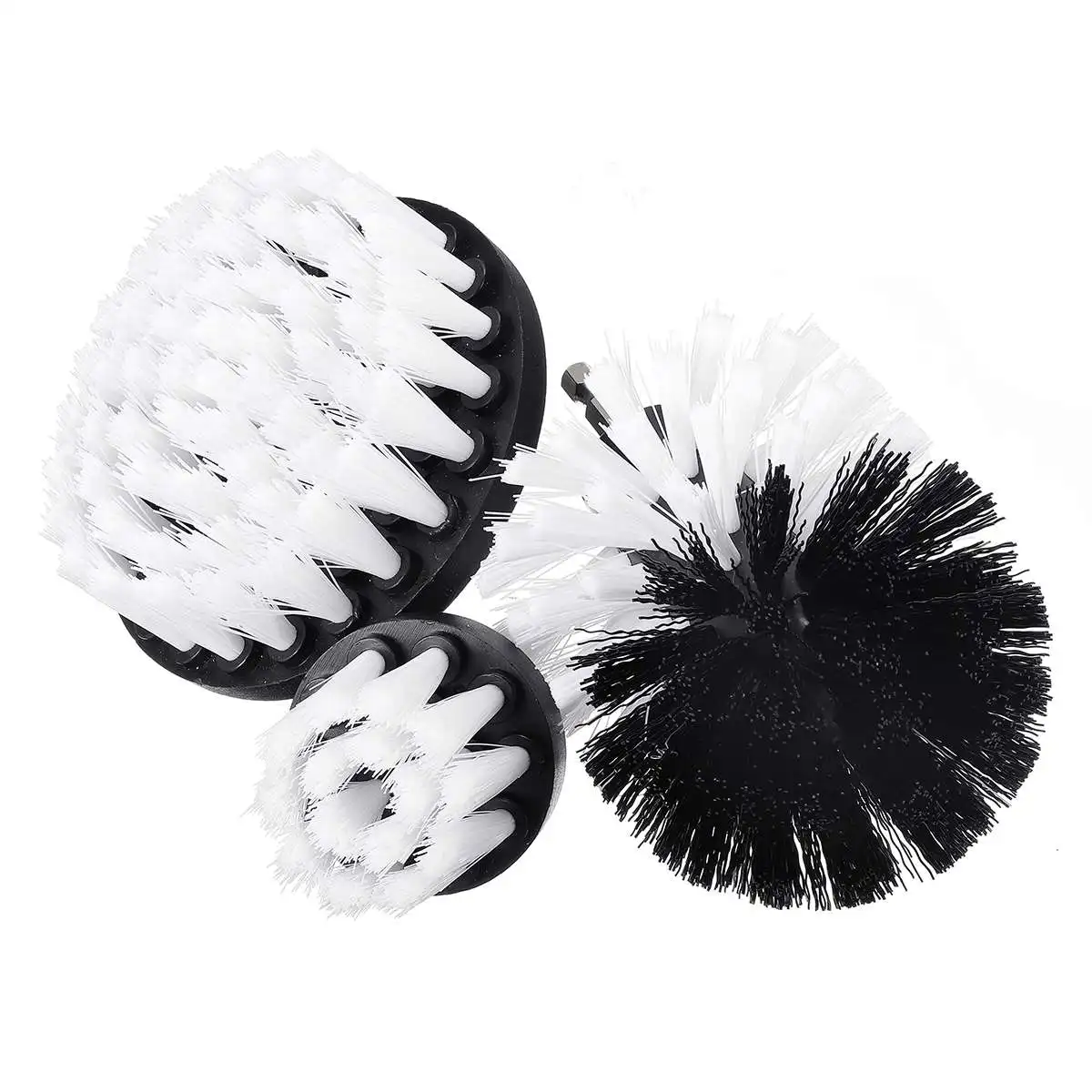 3 шт./компл. электрическая насадка в виде щетки комплект пластиковая круглая Чистящая Щетка для ковра стеклянная Автомобильная Резина нейлоновые щетки электрическая щетка дрель