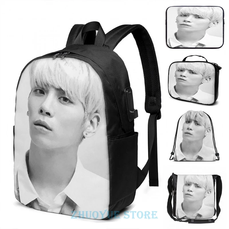 Забавный школьный рюкзак Shinee - Jonghyun с графическим принтом для мужчин и женщин