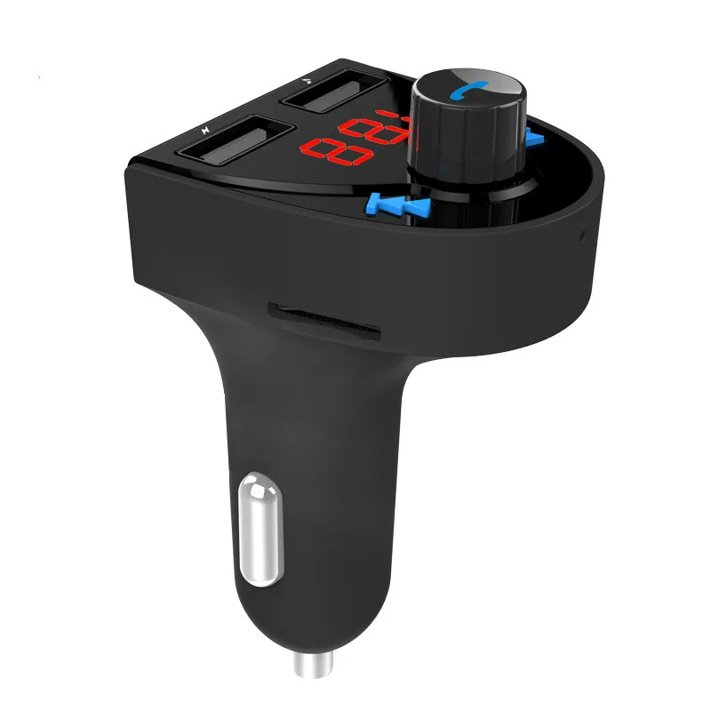 Черный Автомобильный fm-модулятор Bluetooth автомобильный комплект fm-передатчик TF карта стерео приемник Автомобильный MP3-плеер беспроводной двойной USB 3.1A Быстрая зарядка - Название цвета: Черный
