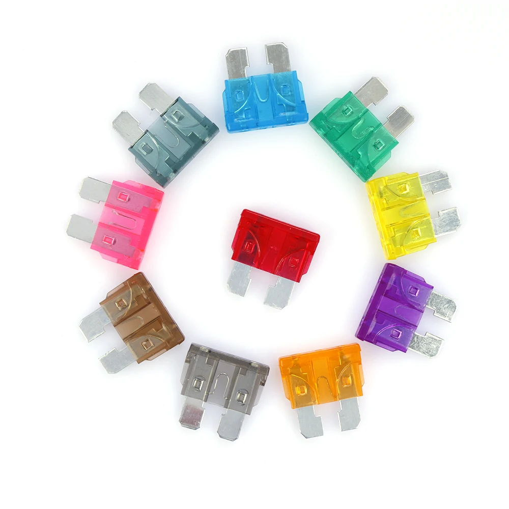

10Pcs/Pack Car Auto Medium Size Standard Blade Fuse Box Plastic Box Assortment with 1A/2A/3A/4A/5A/7.5A/10A/15A/20A/30A