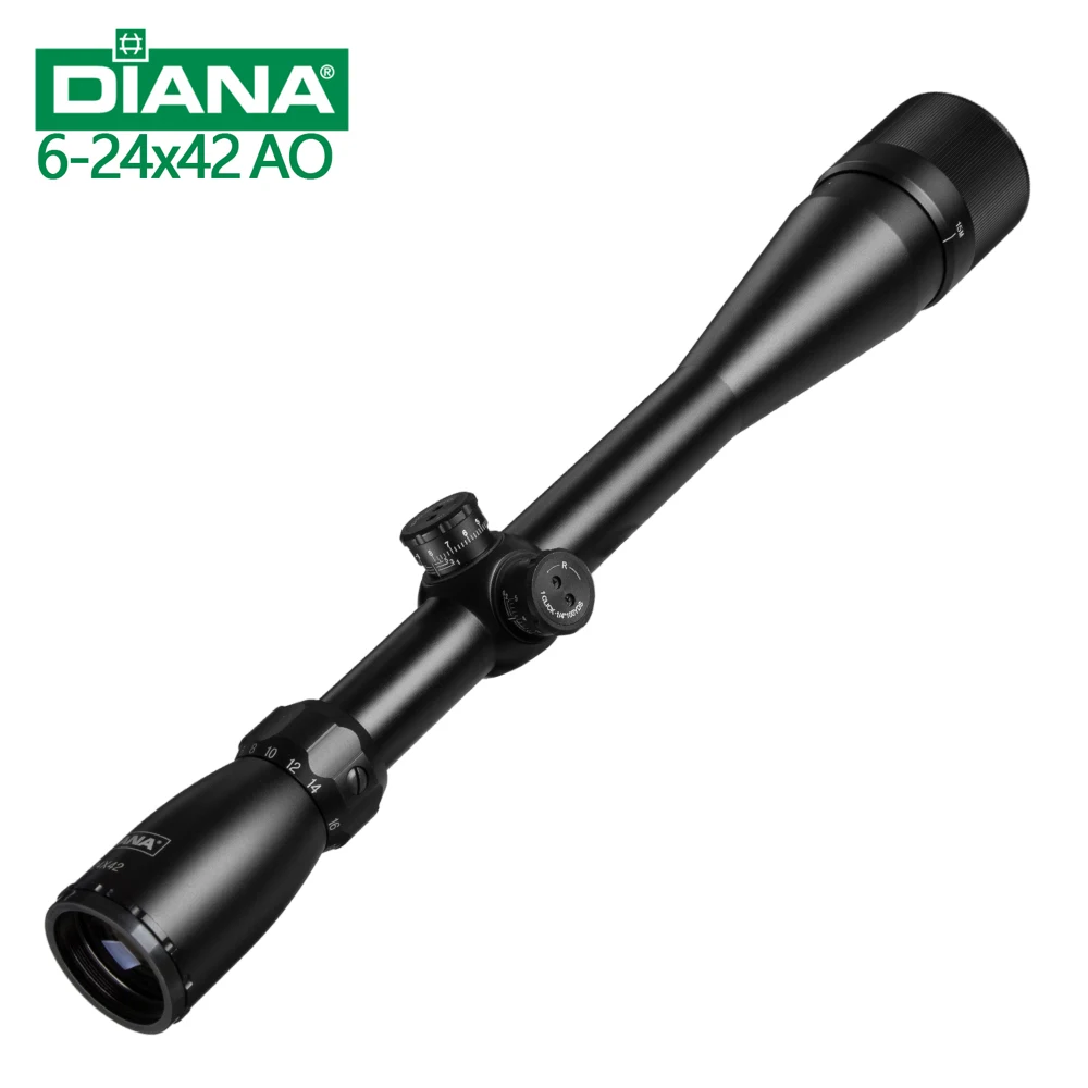 Тактический прицел DIANA 6 24x42 AO оптический с мил ДОТ для винтовки охоты|Оптические