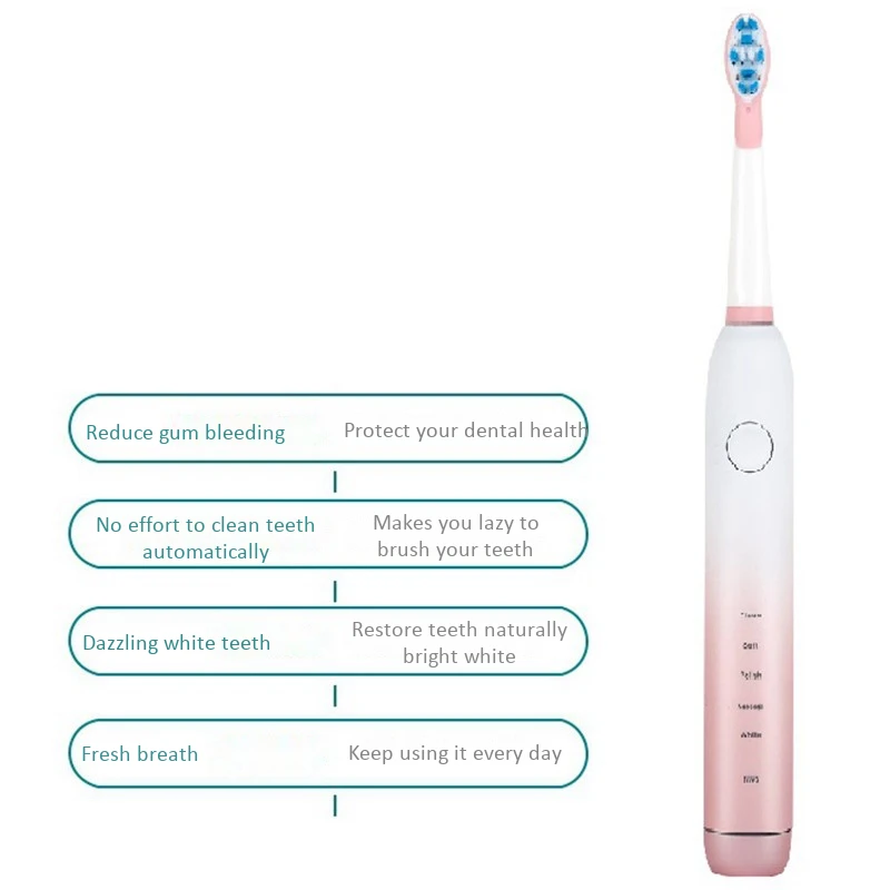 Electric Toothbrush Rechargeable Smart Sonic Brush Tooth Waterproof Automatic Toothbrush Adult Teeth Brush Electric Toothbrush Rechargeable Smart Sonic Brush Tooth Waterproof Automatic Toothbrush Adult Teeth Brush