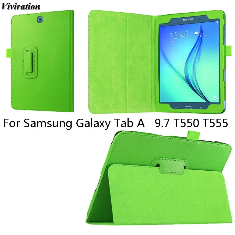 Hard Shell For Samsung Galaxy Tab A 9.7 T550 T555 Tab E 9.6 T560 T561 T580 T585 PU Tablet Magnetic Fold Cover Case Smart Stand