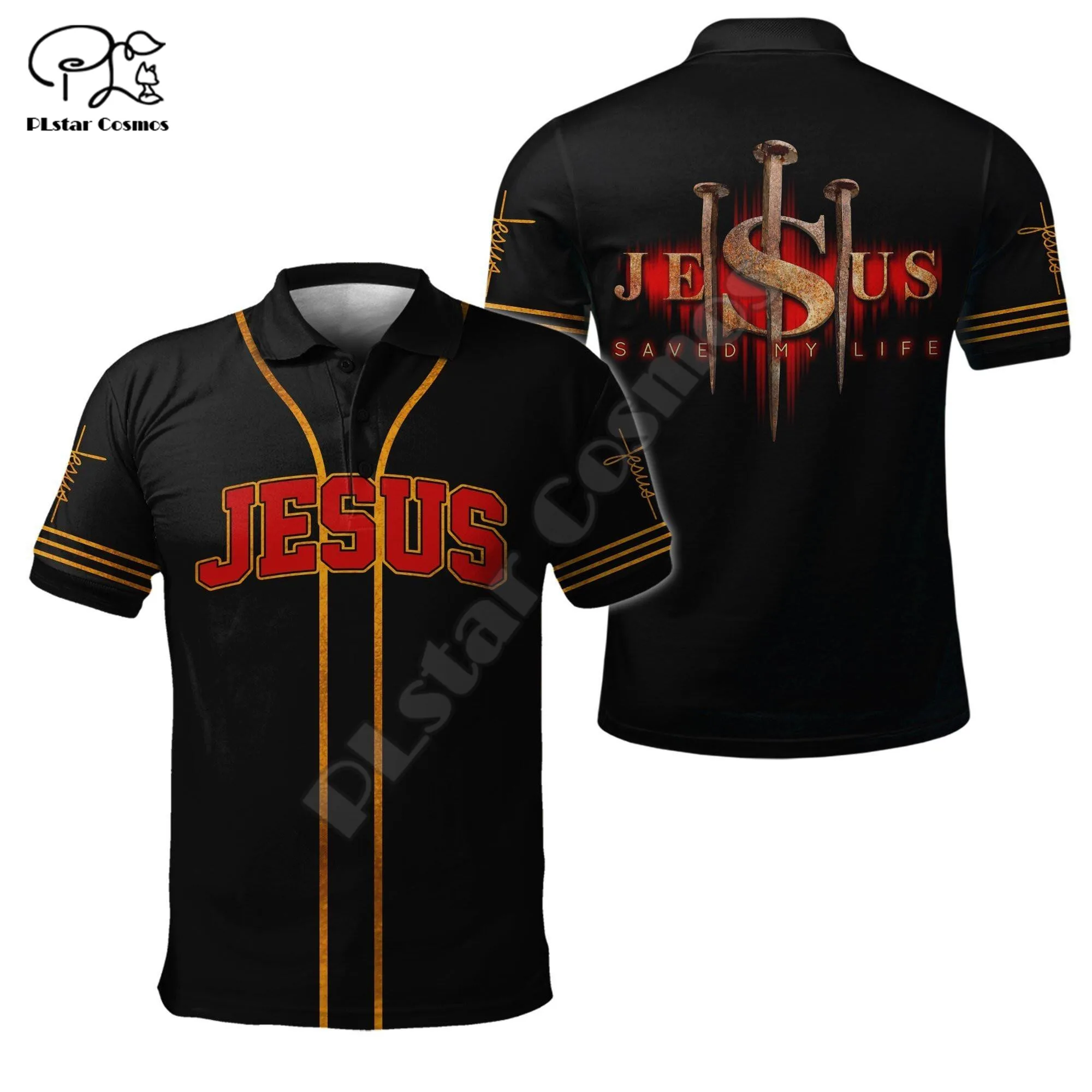 

PLstar Cosmos Jesus Christian 3D Printed 2022 New Fashion Summer Men Polo Shirs Short-Sleeve Male Casual Wear Brand T-Shirt J26