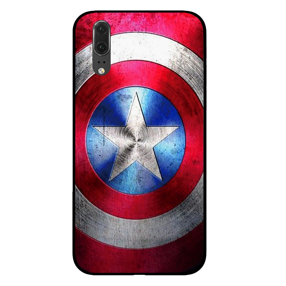 Капитан Америка, Железный человек для marvel черный чехол для телефона huawei P30 P20 mate 10 20 Pro Lite Nova 3 4 3i чехол - Цвет: 8