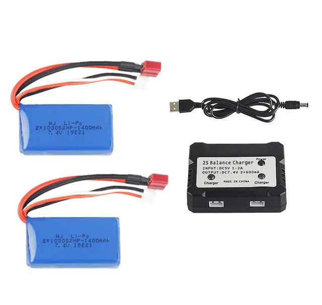 Зарядное устройство 7 4 В 1400 мА · ч литиевая батарея 25c 103052/USB для Wltoys A959-B A969-B A979-B K929-B
