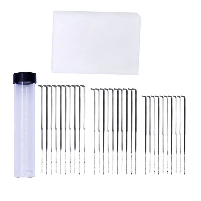 3 Sizes Felting Needles Felt Tools with Clear Bottle 1 Wooden Handle Felting Needles Kit DIY Pin Felt Tool Set