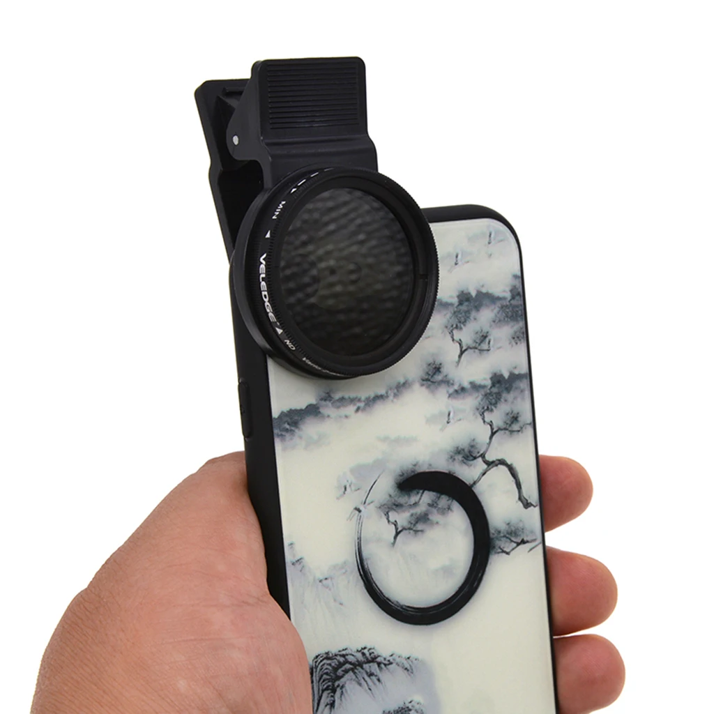 37mm Clip-on ND 2-400 Cellphone Camera Lens Filter Kit with Clip for Samsung HTC Motorola iPad and Other Smartphones