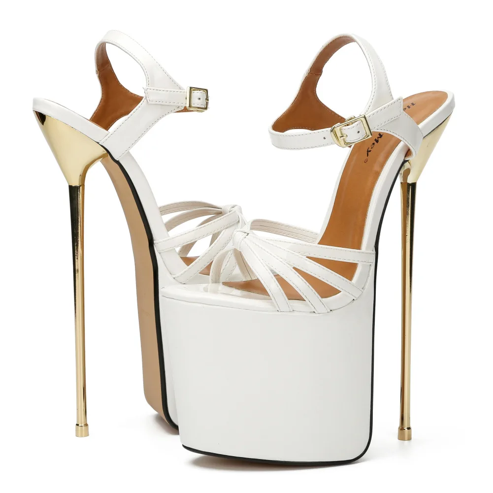 Mclubgirl Women Sexy Party Platfrom Pumps Pseudo-girl Cross-dressing 22 Cm Metal Heels Fashion Women's Sandals ZQJ