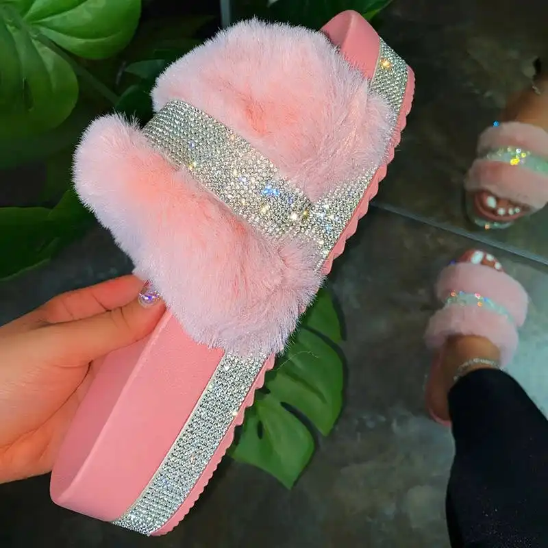 pink bling slides