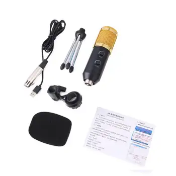 

USB Condenser Microphone Computer Studio Professional Wired Microphone Support for Karaoke PC Video Recording