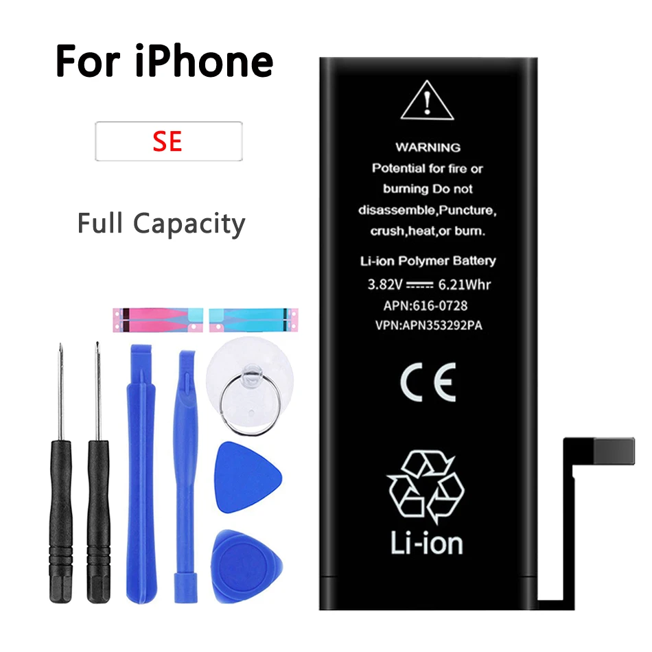 Аккумулятор для Apple iPhone 7 8 Plus SE 7Plus 8 Plus iPhone7 iPhone8 7G 8G мобильный телефон Литий-полимерный Bateria Бесплатные инструменты - Цвет: For iPhoneSE