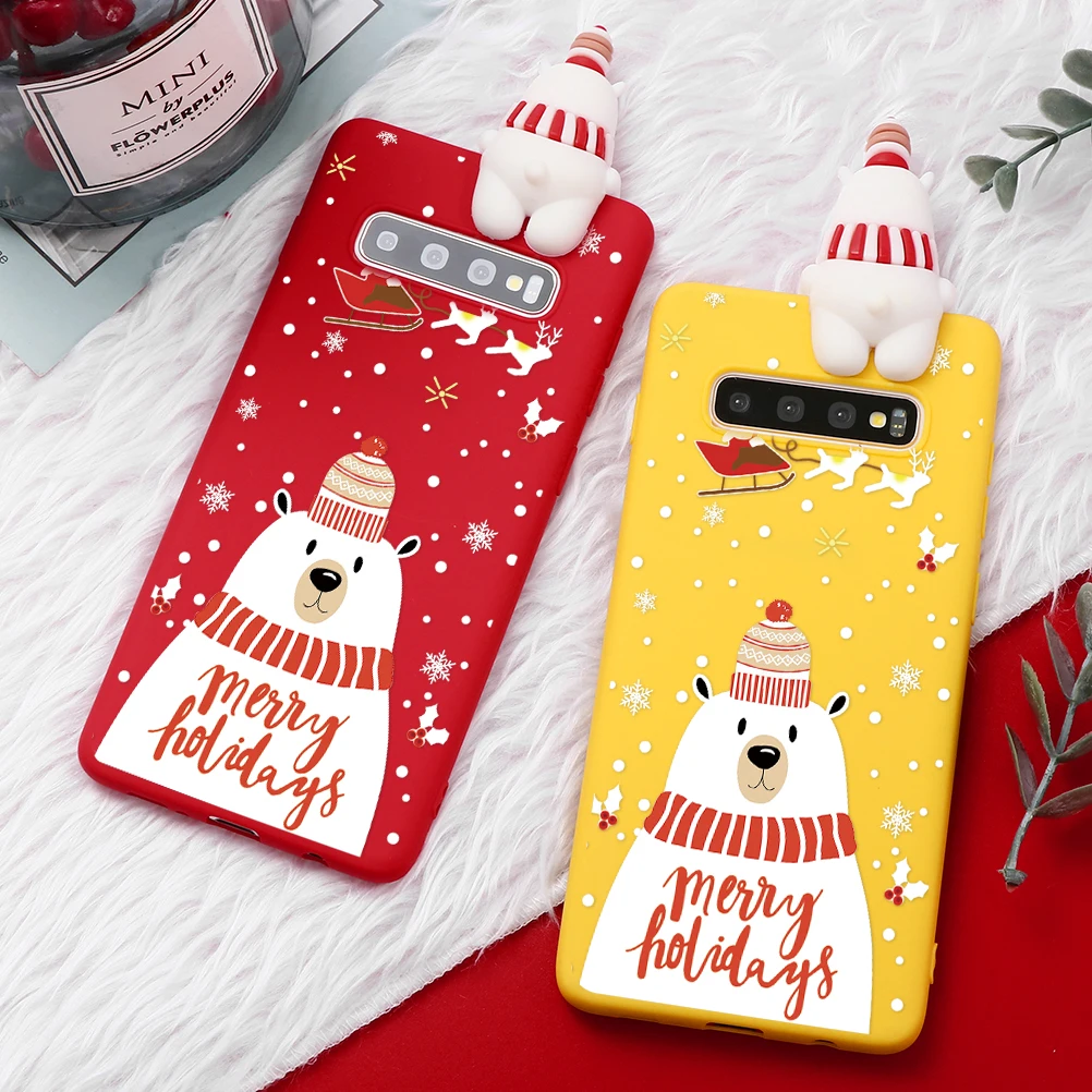 Рождественский олень мягкий TPU чехол для samsung Galaxy A70 A60 A50 A40 A30 A20 A10 A20e S10 S9 S8 S7 S6 A6 A7 A8 A9 плюс чехол