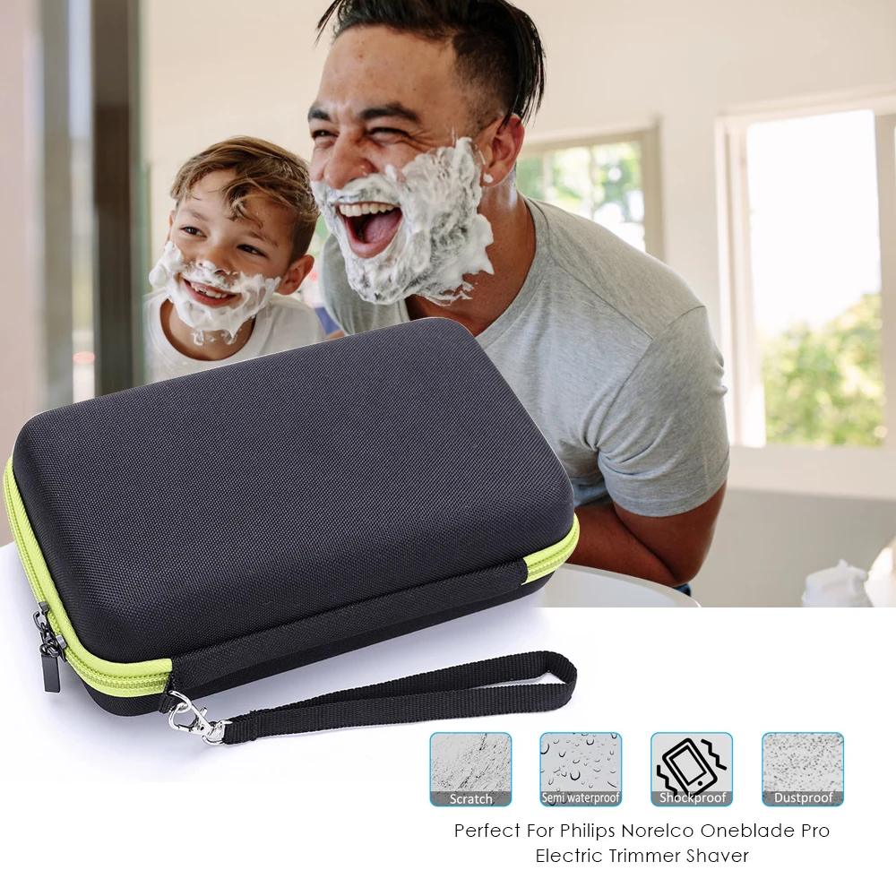 Портативный жесткий EVA Дорожный Чехол для хранения Philips OneBlade Pro триммер аксессуары для бритья чехол на молнии с подкладкой