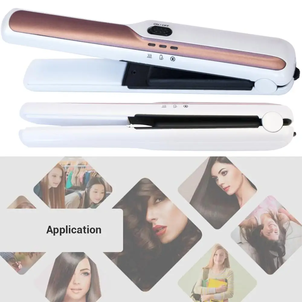 Professional Cordless Usb Mini Hair Straightener Flat Iron Straightening Plank Crimper Corrugated Tongs For Hair Styling Styler