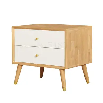 

Nordic Solid Wood Bedside Table Simple And Modern Chinese Bedside Cabinet Storage Cabinet Log Light Luxury Bedside Table