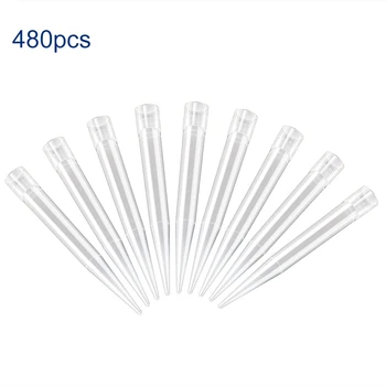 

1000ul Plastic Pipette Tips Clear Disposable Universal Liquid Pipettor Tips DNase/RNase Free 480pcs/Pack Laboratory Tools