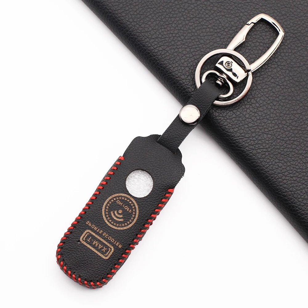 For Yamaha TMAX 530 DX SX Motorcycle 2017/2018 Praise Styles Leather Key Case Cover Smart Bag Fob Protect Shell | Автомобили и
