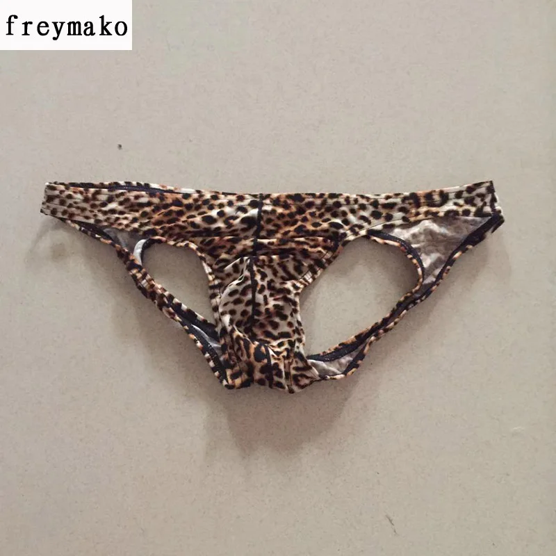 Сексуальное мужское нижнее белье с открытой спиной камуфляжные леопардовые
