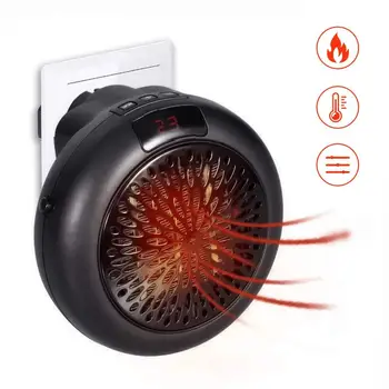 

Mini Instant Heater Thermostat Electric Heater with Timer Fan Heater Compact Plug-in Digital Electric LED Display 1000W