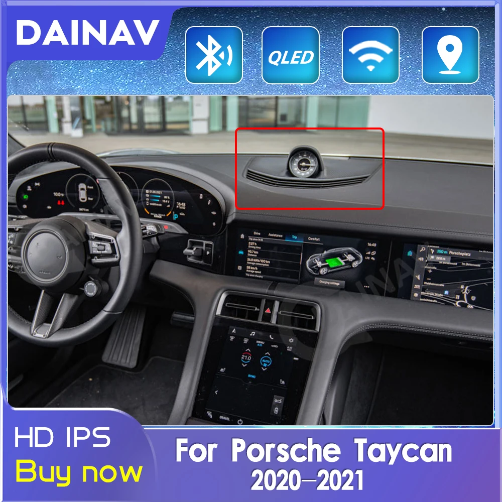 

For Porsche Taycan 2020-2021 Car Interior Dashboard Stopwatch Decoration Clock Compass For Porsche Taycan