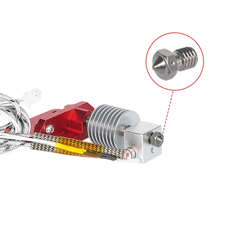 KINGROON 하드 스틸 E3D V6 노즐, 1.75mm 필라멘트 E3D 하드 스틸 노즐, V6 HOTEND M6 스레드 3D 프린터 압출기 노즐