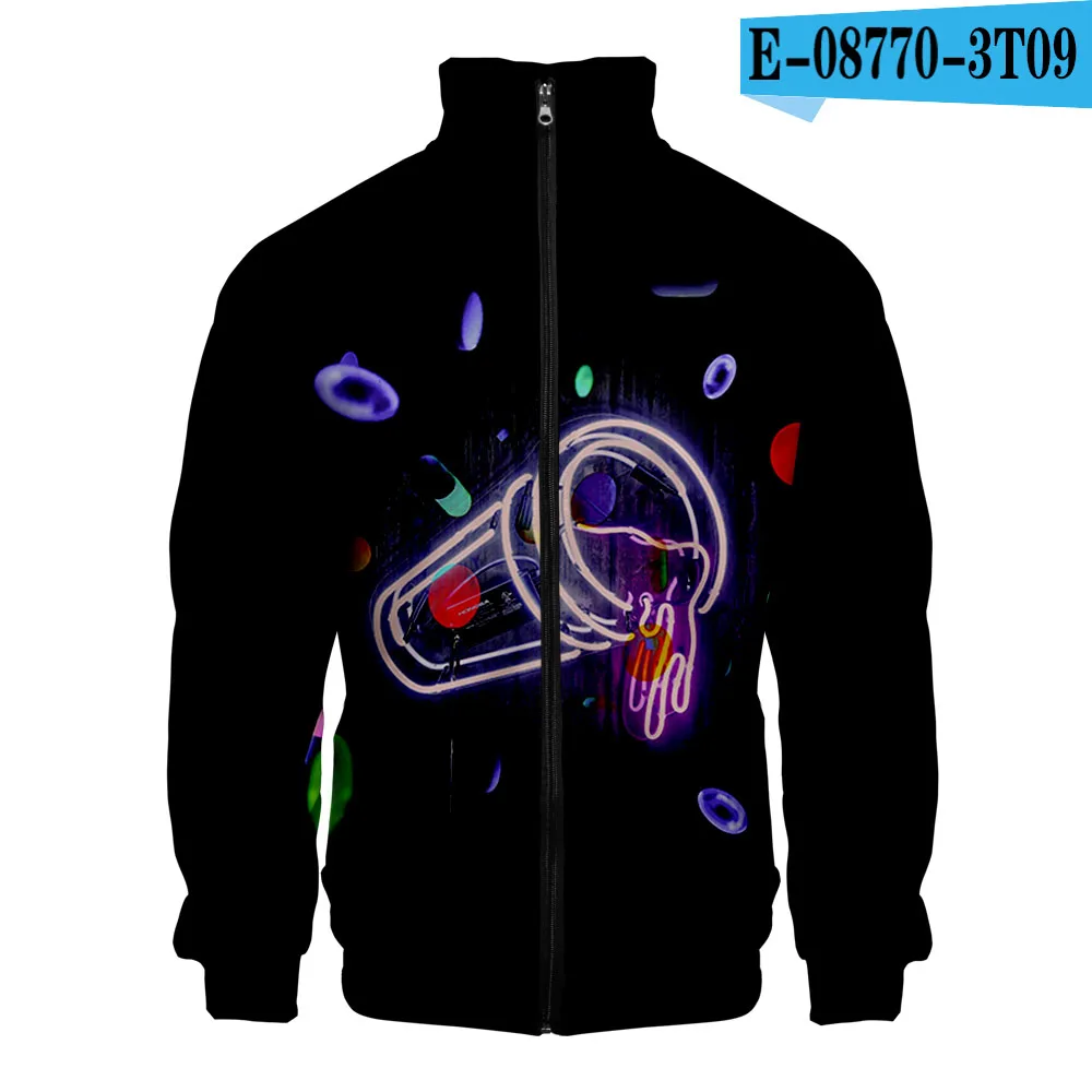 Frdum Tomme Harajuku R I P rapper juice wrld 3D принт Стенд воротник молния Модный японский тренд Highstreet Повседневная Толстовка - Цвет: Красный