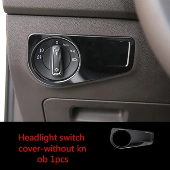 

For Volkswagen Tiguan 2017-2019 Black titanium Car interior Headlight switch cover - without knob 1pc