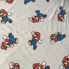 50*150 см мультфильм Супер Марио Bros семья мягкая вязанная хлопковая ткань детская одежда/Diy ручной работы дизайнерское постельное белье дома