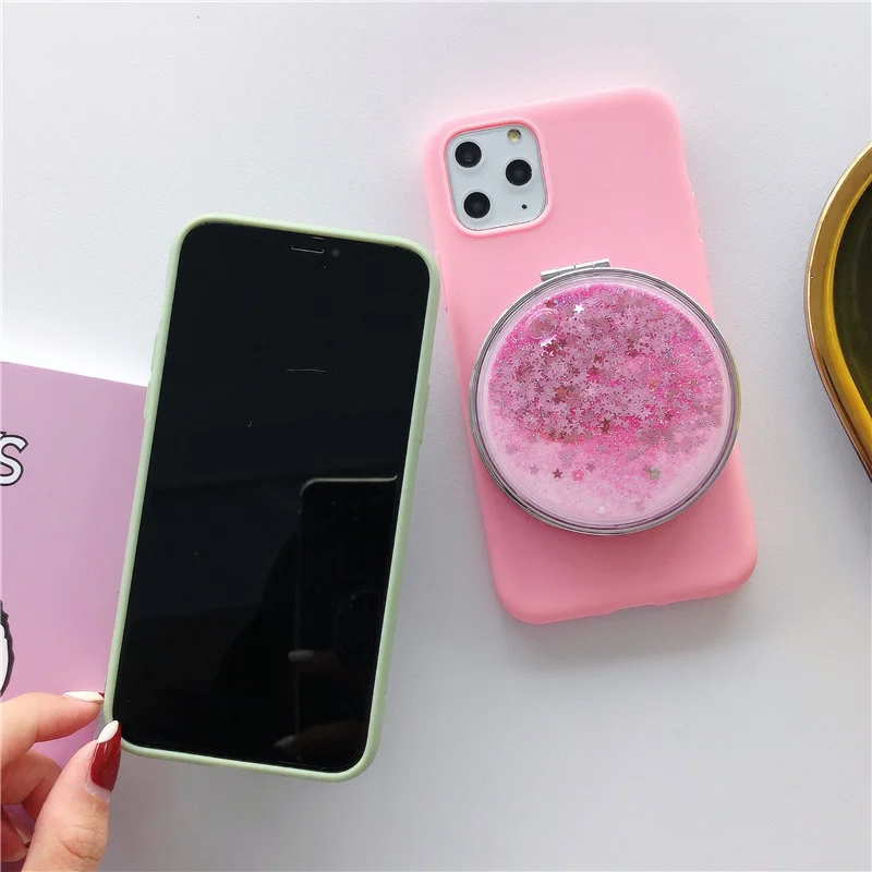 Женский зеркальный чехол для телефона для макияжа для iphone 11 Pro xr xs max, блестящая Косметическая зеркальная Крышка для coque iphone 8 7 6 s Plus