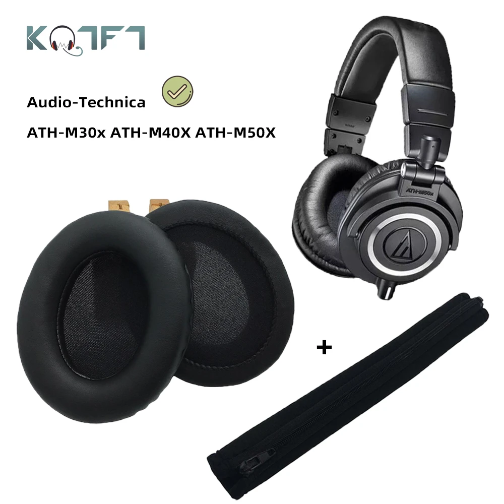 KQTFT almohadillas de diadema ovaladas de repuesto para Audio Technica,  cubierta de almohadillas de cojín, para Audio, ATH M50X, M50, M40X, M40,  M30X, M20X|Accesorios de auriculares| - AliExpress