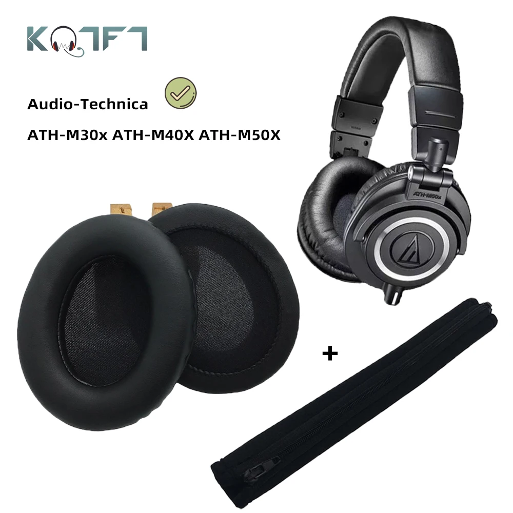 Kqtft almofada de substituição para fones de ouvido, oval para técnica de  áudio, m50x m50 m40x m40 m30x m20x protetor de ouvido, copos de almofada