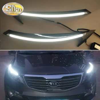 

SNCN 2PCS LED Daytime Running Light Yellow Turn Signal Relay Car Headlight Eyebrow Decoration For Kia Sportage 2011 - 2015